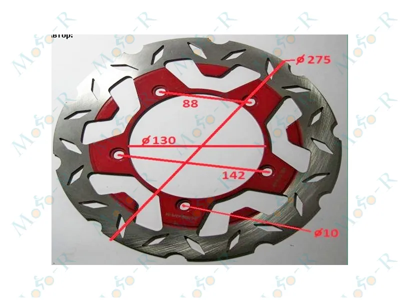 Фото 3 - Диск тормозной SPIKE PCD=5*142 mm, dia 131/276 mm передний