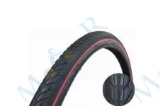 28 x 1,75 DELI TIRE S-209 чорна з червоною смугою