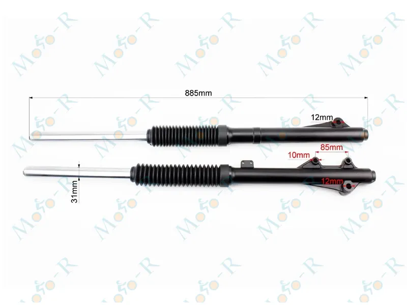 Фото 3 -  Loncin LX200GY-3 Вилка передня (пір'я) лев., прав., к-кт 2шт, (диск.торм.)