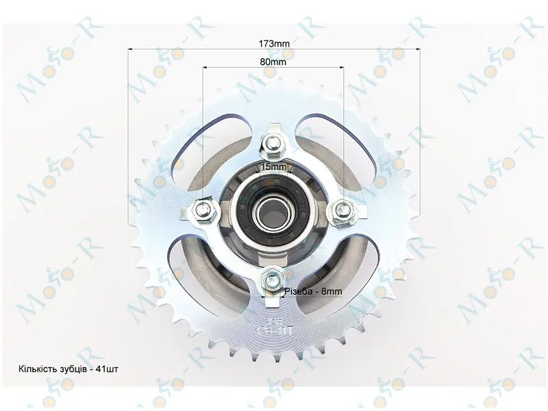 Фото 6 - Демпфер заднего колеса VIPER VM200-10 / VIPER F5 в сборе со звездой 428*38T  /   428*41T