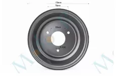  Диск сталевий 7*4,5 d=55; 3відп.*78mm, чорний