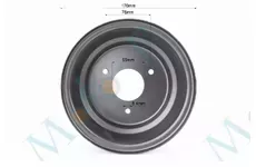 Диск стальной 7*4,5 d=55; 3отв.*78mm, черный