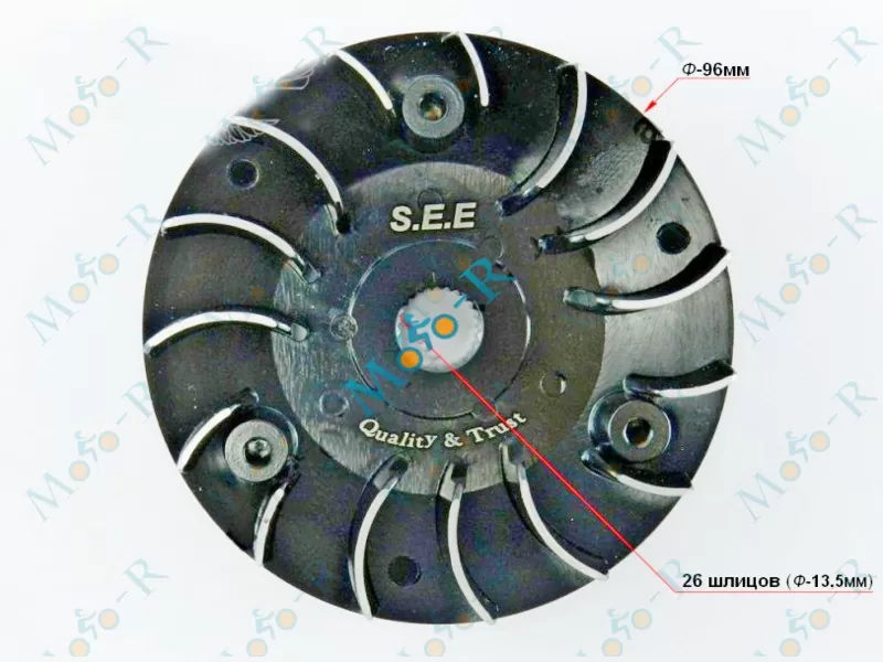 Фото 2 - Крыльчатка вариатора алюминиевая Suzuki AD-100 Spi/See