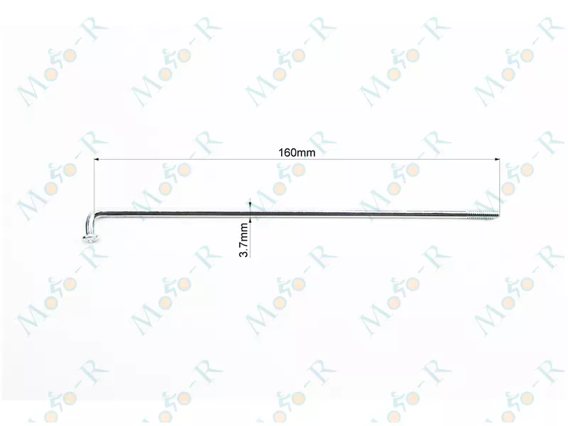 Фото 3 -  Loncin LX200GY-3 Спиця заднього колеса L=160мм, D=3,7мм, к-кт 36шт