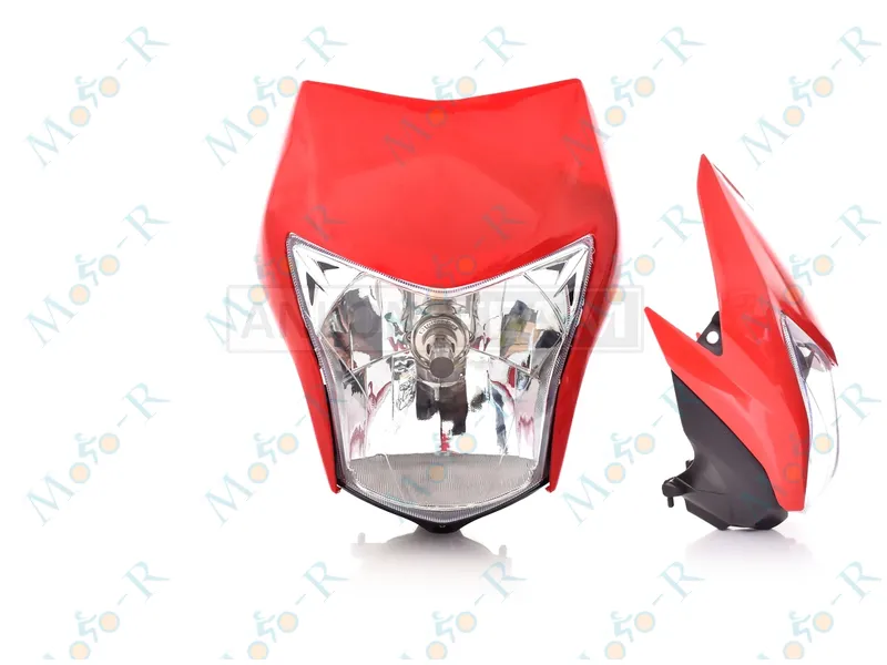 Фото 2 -  Обтічник з фарою HONDA XL150L червоний (35/35W)