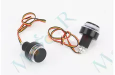 Заглушка - відбійник керма LONCIN c LED підсвічуванням габарит + поворот, к-кт 2шт, ЧОРНИЙ