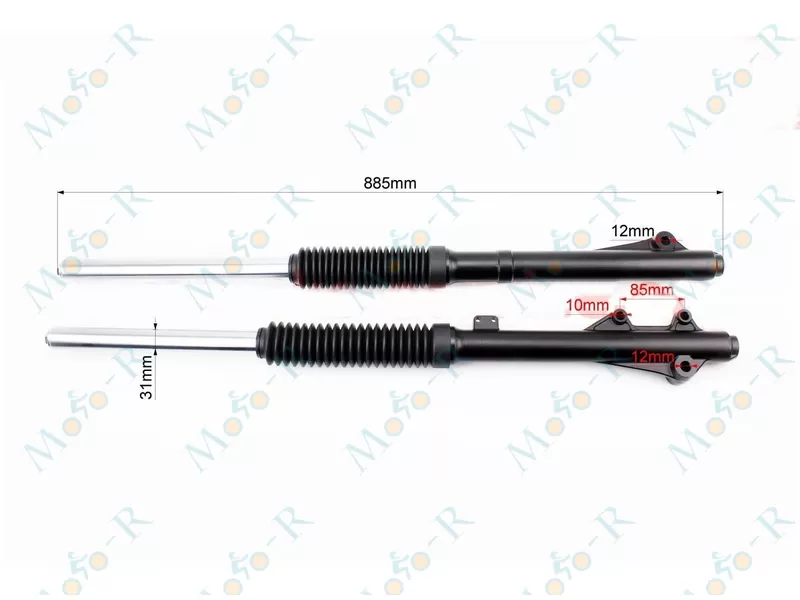 Фото 2 - Loncin- LX200GY-3 Амортизатор передній лев, правий. до-кт (диск.торм.)